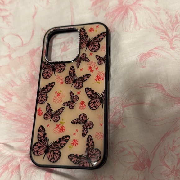 NWT Wildflower Pink Butterfly Fairydust iPhone 14 Pro Case - Picture 3 of 4